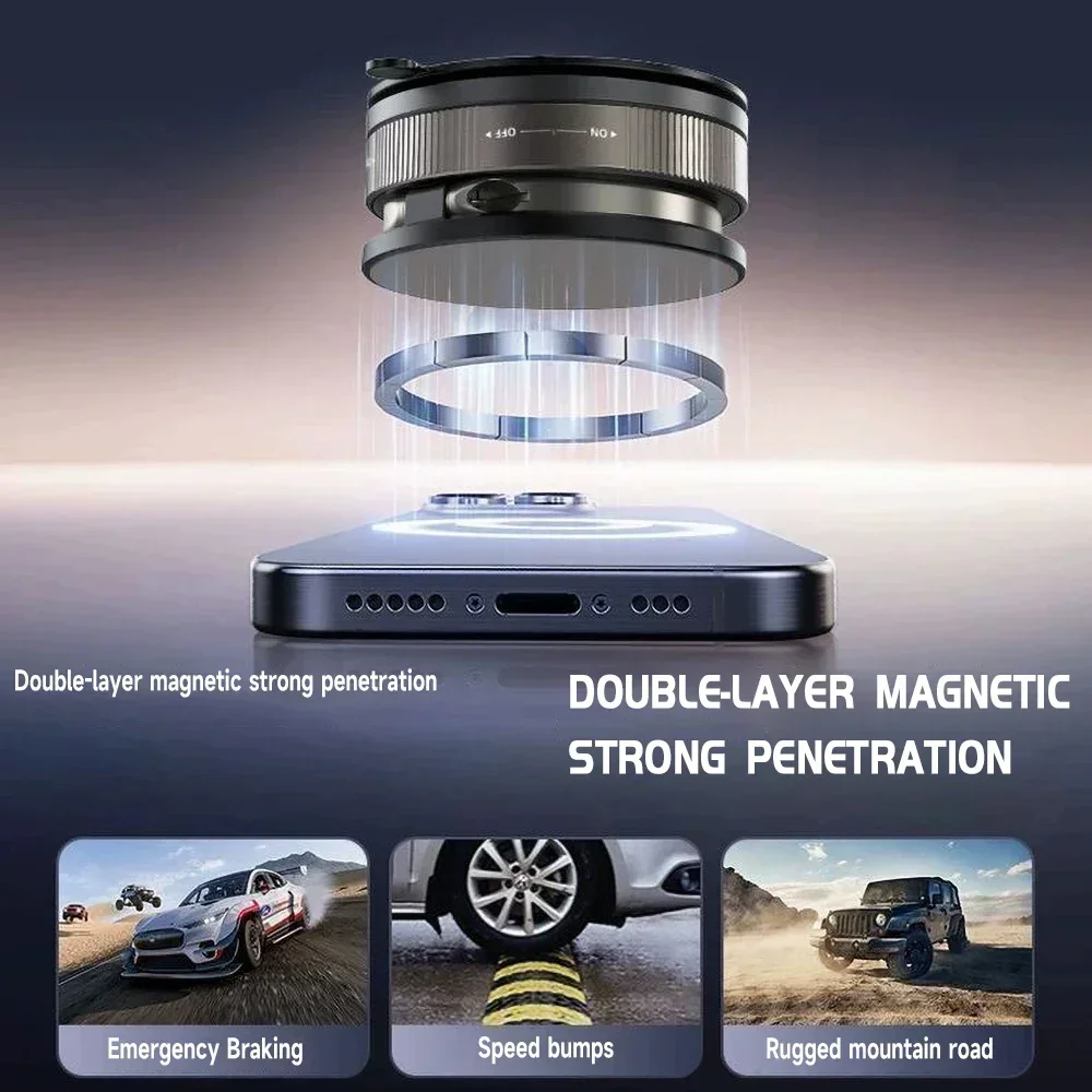 360° Rotatable & Foldable Magnetic Phone Holder with Suction Cup