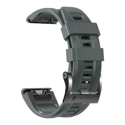 Premium Silicone Quick Release Watch Band with Screw Buckle - Choose 22mm or 26mm - QuickFit 26mm Width (GRAY)