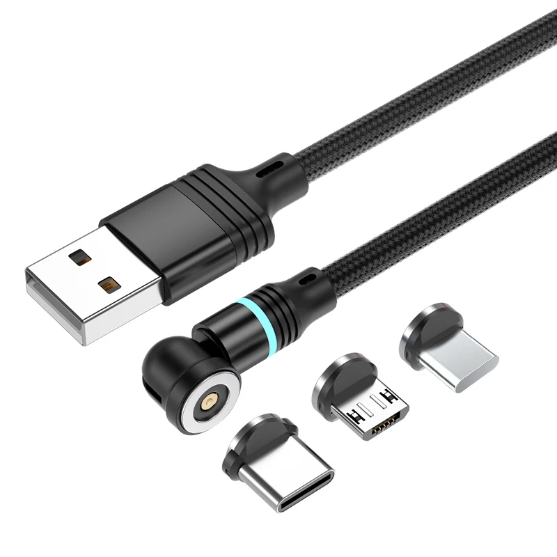 Magnetic 540° Rotating USB Type C Charging Cable - Multiple Lengths Available