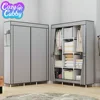 Portable Closet Large Household Multi-laye Economy Fabric Wardrobe Dustproof Rental Room Single Person Closet Clothes Organizer 1