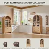 Tall Arched Kitchen Pantry, Modern Farmhouse Wood Kitchen Storage Versatile Cupboard, Dining Room, Bathroom 6