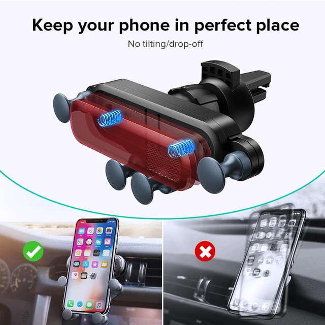 Soporte de gravedad para teléfono de coche, soporte para salida de aire, soporte para teléfono móvil en coche, soporte Universal para GPS para iPhone 13 12 Xiaomi 5