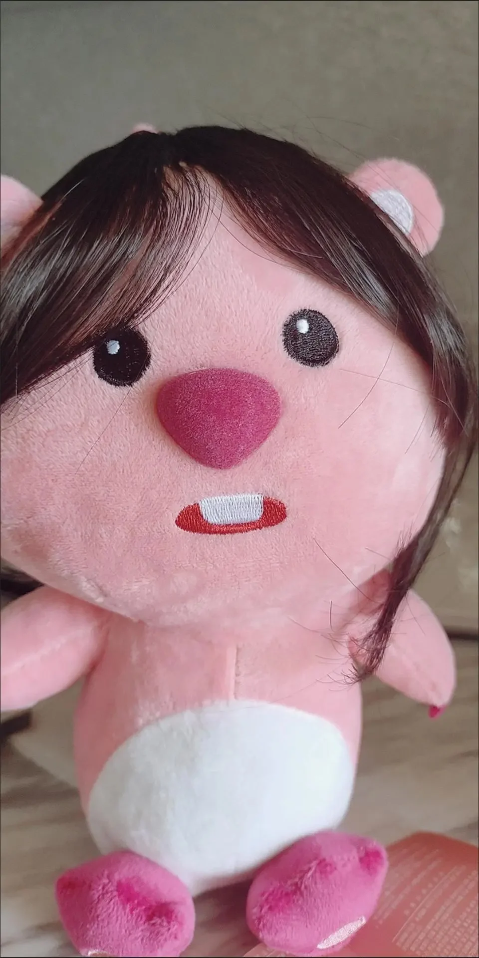 thumbnail image 1 of Muñeco de peluche suave Kawaii Loopy de dibujos animados para hacer tú mismo. Escuché que tienes un amigo que se parece a este juguete de decoración de escritorio, regalo de cumpleaños, 1 of 5
