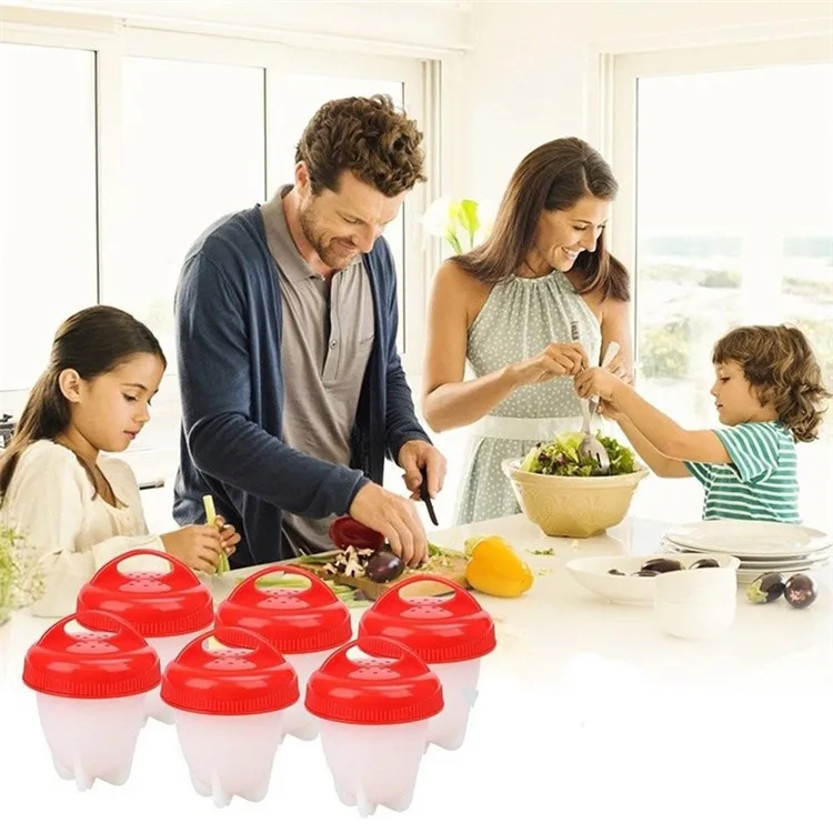 Description Picture 5 of item6pcs BPA Free Silicone Egg Boiler Steamer Non-stick Silicone Egg Cook Cups Fast Egg Poacher for Breakfast Kitchen Cooking Tool