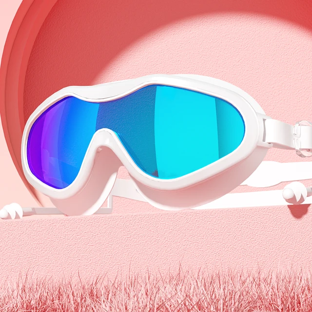 Swimming goggles with large frame, high-definition waterproof, anti fog, electroplated, anti UV, suitable for both men and women 4