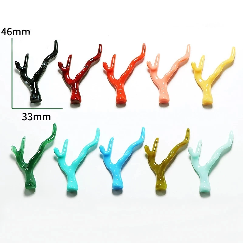 

100 PCS 46x33mm Acrylic Imitation Coral Branch Pendant DIY Handmade Jewelry Accessories Wholesale