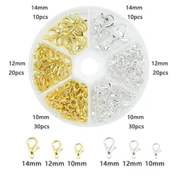 Gold - Plated Brass Jump Rings for Jewelry Making and Crafting (FZ11 - 1 lobster clasp)