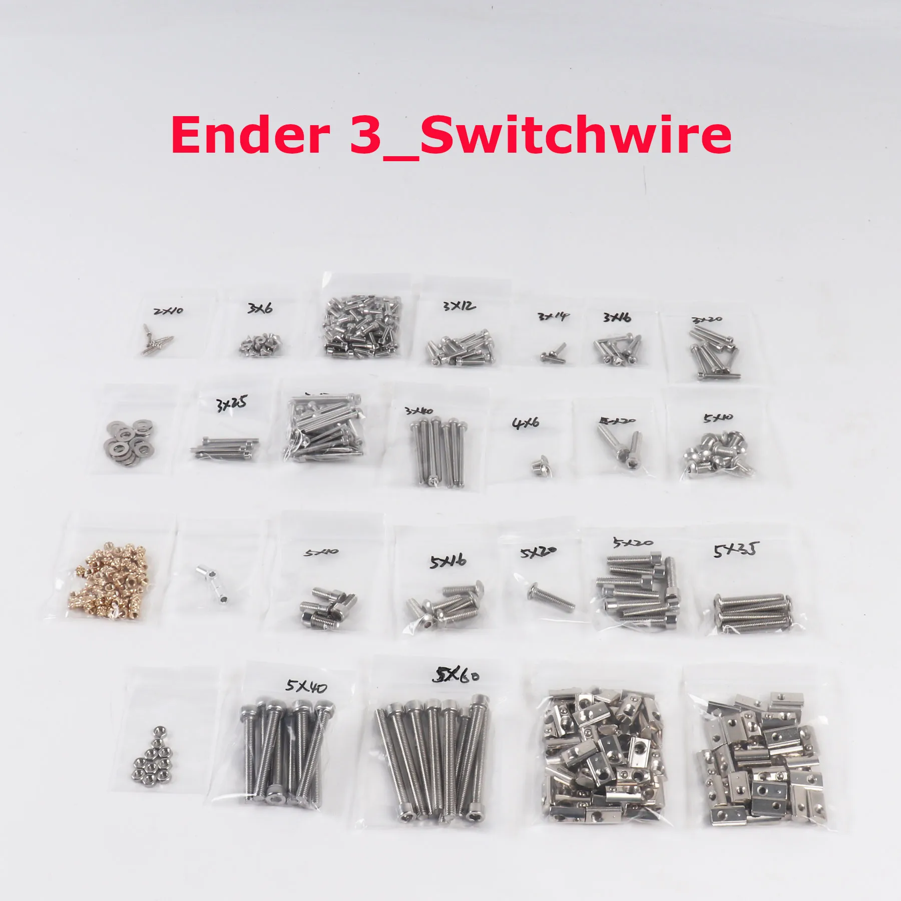 

Blurolls Ender 3 upgrade to Switchwire 3d printer fasteners kit Ender_SW by boubounokefalos for Ender3_Switchwire