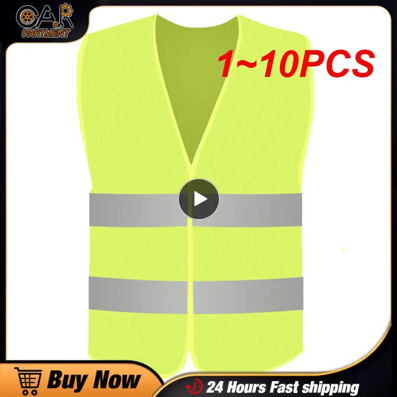 

1~10PCS Highlight Reflective Night Work Security Running Cycling Safety Reflective Vest High Visibility Reflective Safety