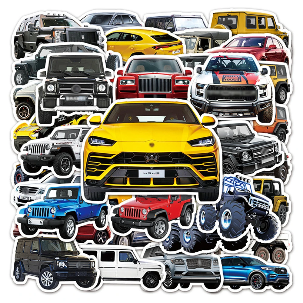 10/30/50PCS Urban SUV Personality Fashion Off-Road Vehicle Graffiti Sticker Bike Skateboard Car Helmet Laptop Computer Wholesale