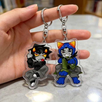 Portachiavi Cartoon Homestuck con Dave Strider, Karkat Vantas, Dirk Strider, Jake English, John Egbert, Vriska Serket, Eridan Ampora