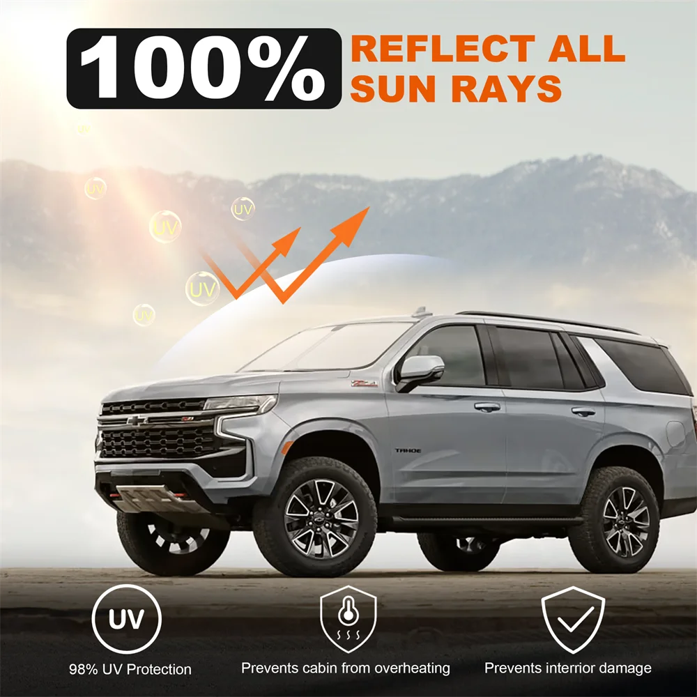For Chevrolet Tahoe-Car Windshield Sun Shade Cover Front Window Sun Shade Visor UV Block Shield Cover Accessories