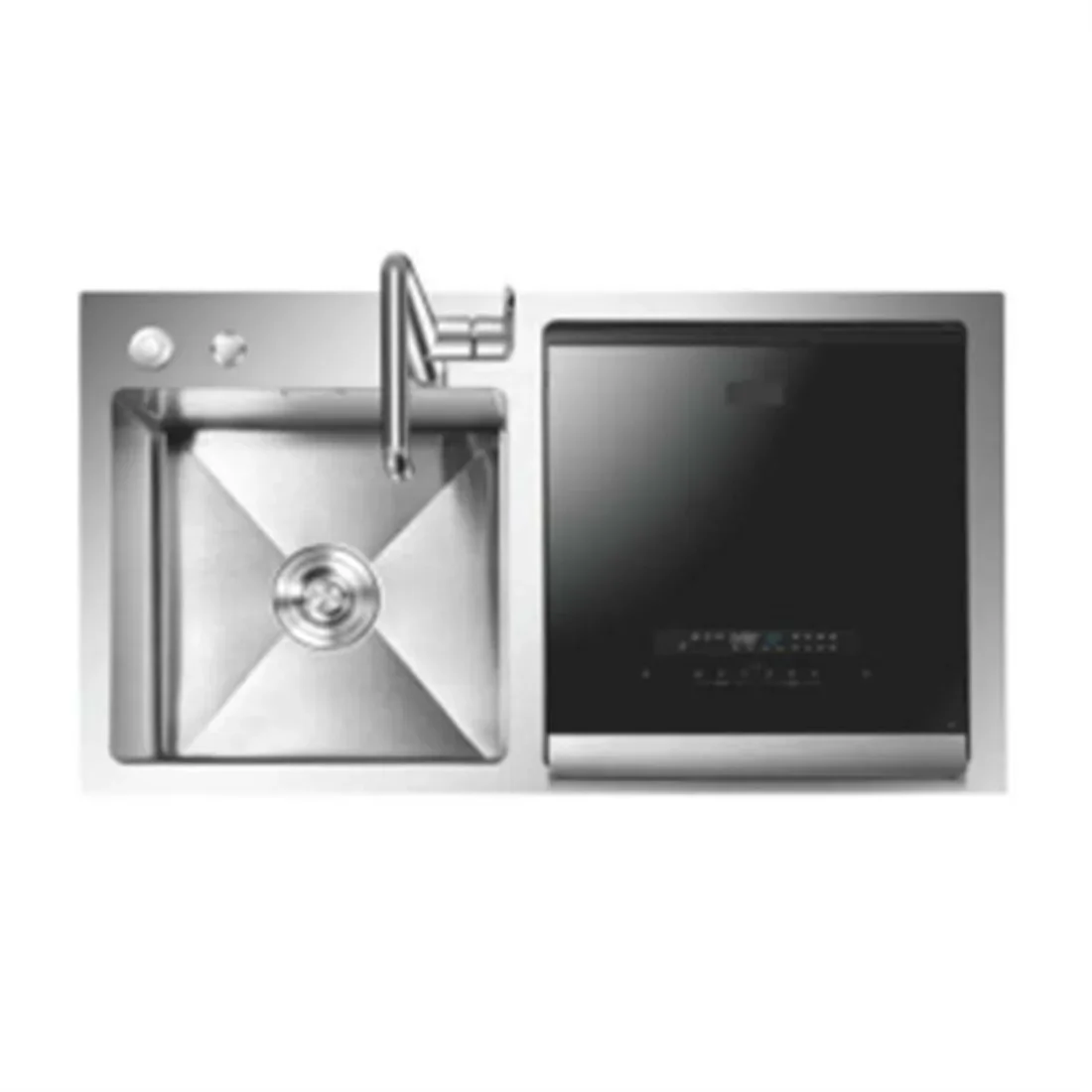 European Smart Dual Sink Dishwasher Stainless Steel Sink Dishwasher Efficient Dishwasher Light Emitting Diode Display 3