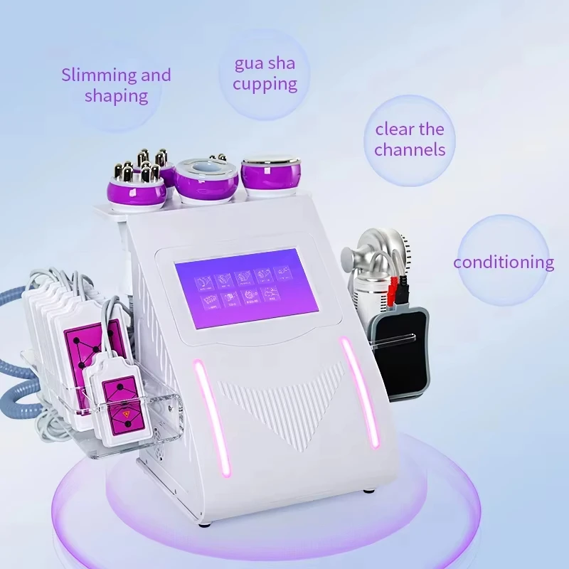 9 In 1 Vacuum Laser Radio Frequency RF 80K Cavi Lipo Slimming Ultrasonic Machine