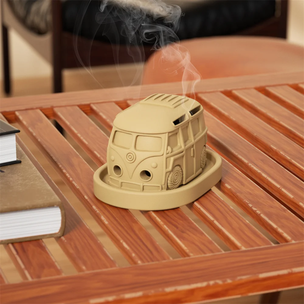 

Incense Burner Silicone Molds for Cement Handmade Kombi Vintage Camper Van Incense Holder Concrete and Jesmonite Making Mould