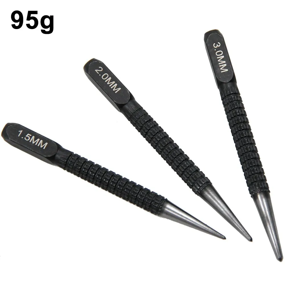 3-Piece Black Cylindrical Punching and Drilling Tool Set