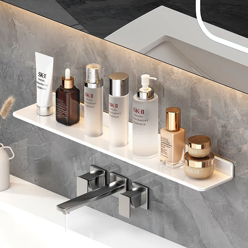 Nordic-Bathroom-Storage-Shelves-Perforated-Wall-Mounted-White-Stainless ...