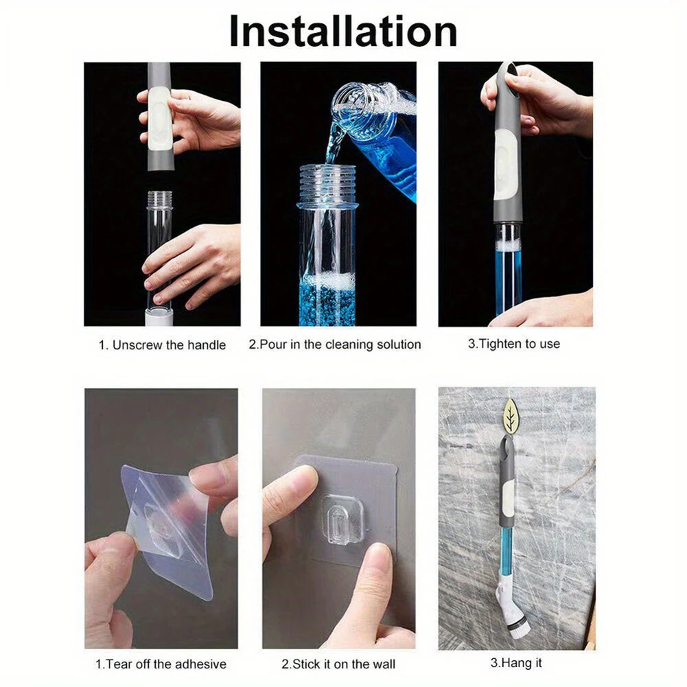 6 In 1 Electric Cleaning Brush Electric Spin Cleaning Scrubber Electric Cleaning Tools Kitchen Bathroom Cleaning Gadgets 5