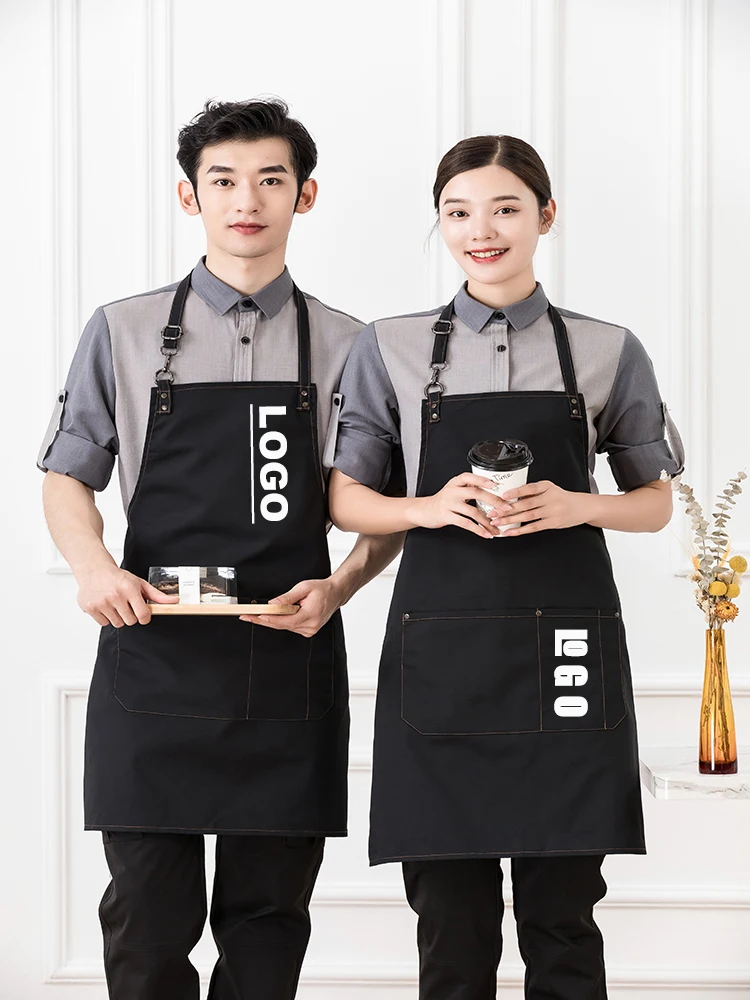 

Custom Adult Apron for Kitchen Coffee Restaurant Farm Overalls Korean Hairdresser Chef Barista Japanese Hairdressing Products