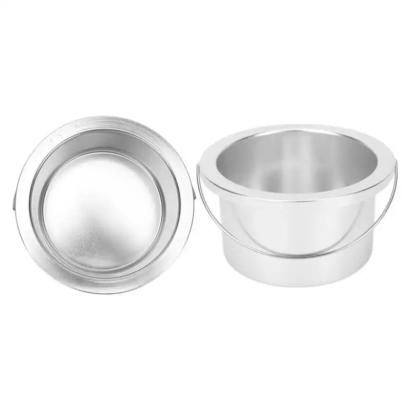 4.13in Wax Heat Machine Replacement Pot Aluminium Alloy Heating Quickly Evenly Replacement Wax Warmer Inner Pot Silver 6
