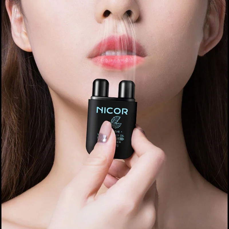 

Nasal Inhaler Mint Nasal Essential Oil Menthol Inhaler Relieve Rhinitis Fatigue Refreshing Artifact Thailand Aromatherapy Spray