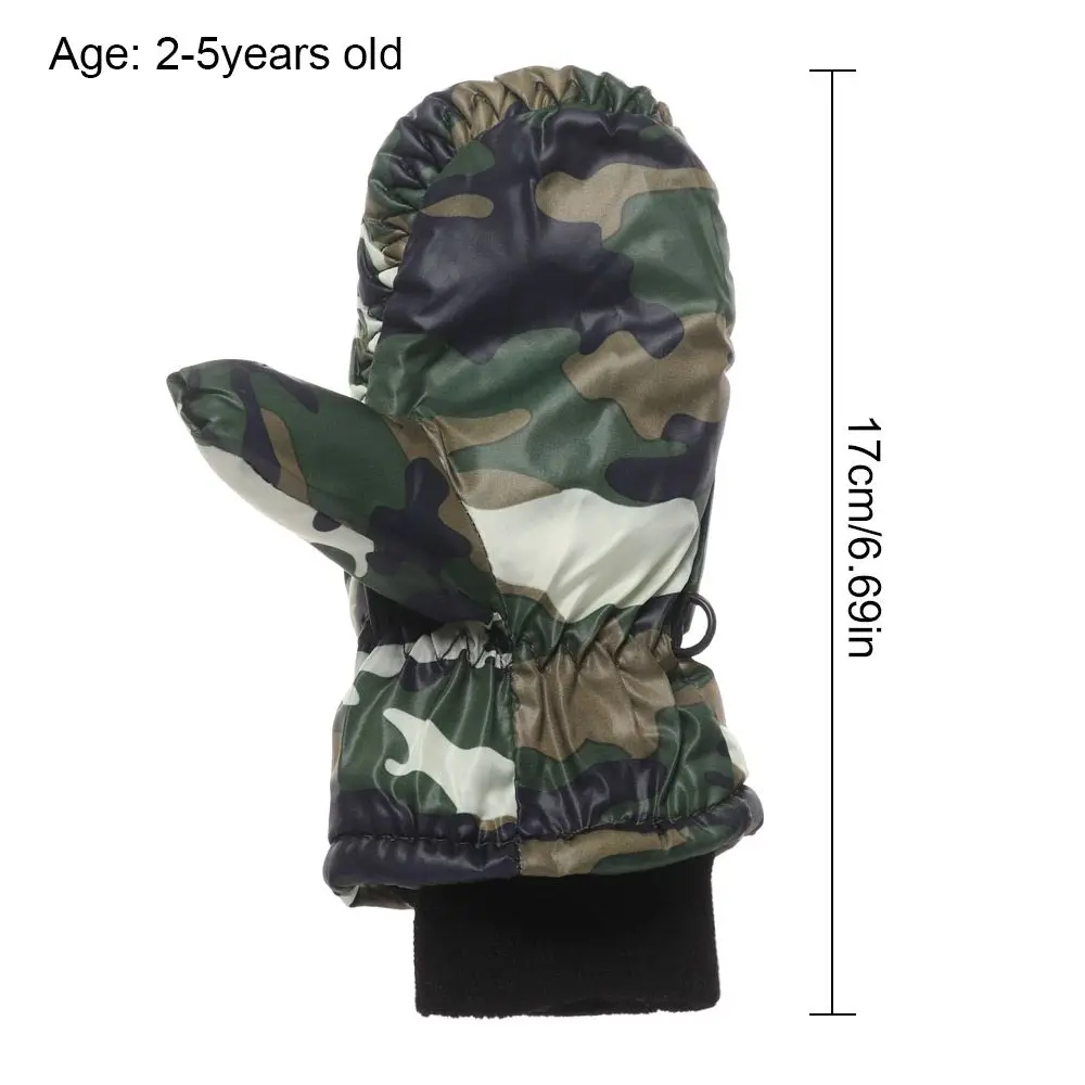 Waterproof Furry Winter Mittens for Kids Skiing Snowboarding