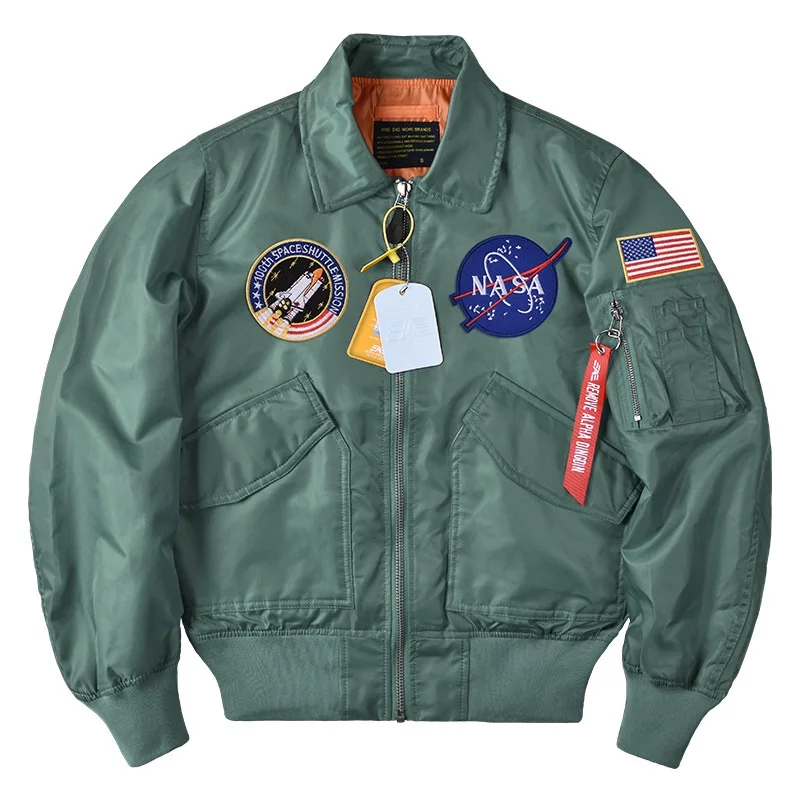 

New Alpha Martin Spring Autumn Flight Pilot Bomber Jacket Space Agency Men Military Tactical Jacket Casual Loose Baseball Coats