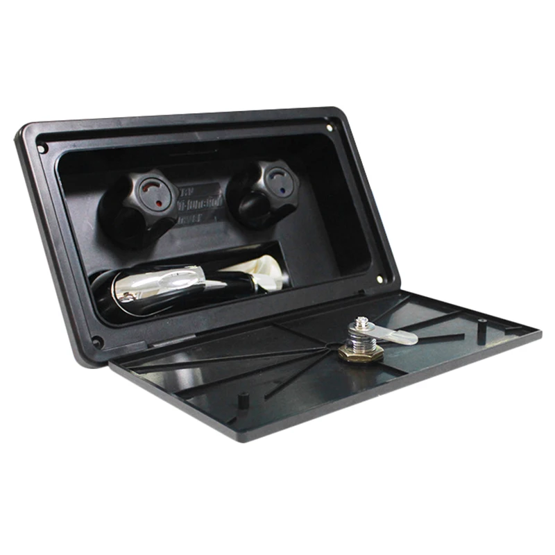 

RV Exterior Shower Box Kit with Lock Boat Marine Camper Motorhome Caravan for RV Boat Black