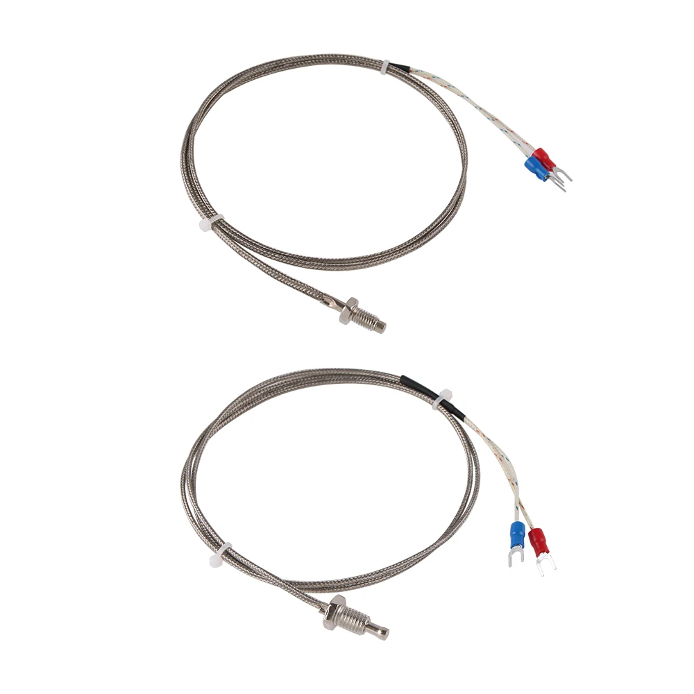 Thermocouple M6 M8 threaded thermal resistance temperature sensor temperature line probe K type E type 0.5M 1M 2M 3M temperature sensor,gas thermocouple valve