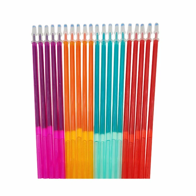 Erasable Pen Refills Magic Ink 0.5mm Purple Orange Green Gel Pen Rod 20pcs/set