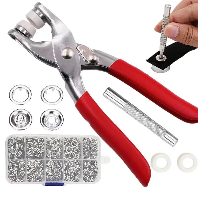 

Snap Fastener Pliers Tool Set Accessories Metal Snap Button Fasteners Press Studs Metal Buckle, Shoe Bag Belt Hole Snap Tool