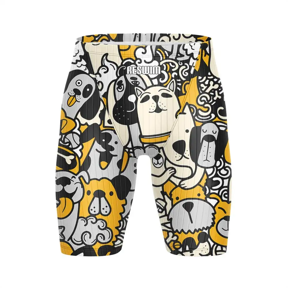Men's Swim Jammer Swimsuit Shorts Plus Size 6XL Swimming Trunks Athletic Training Swimwear Man Endurance Beach Swimsuit