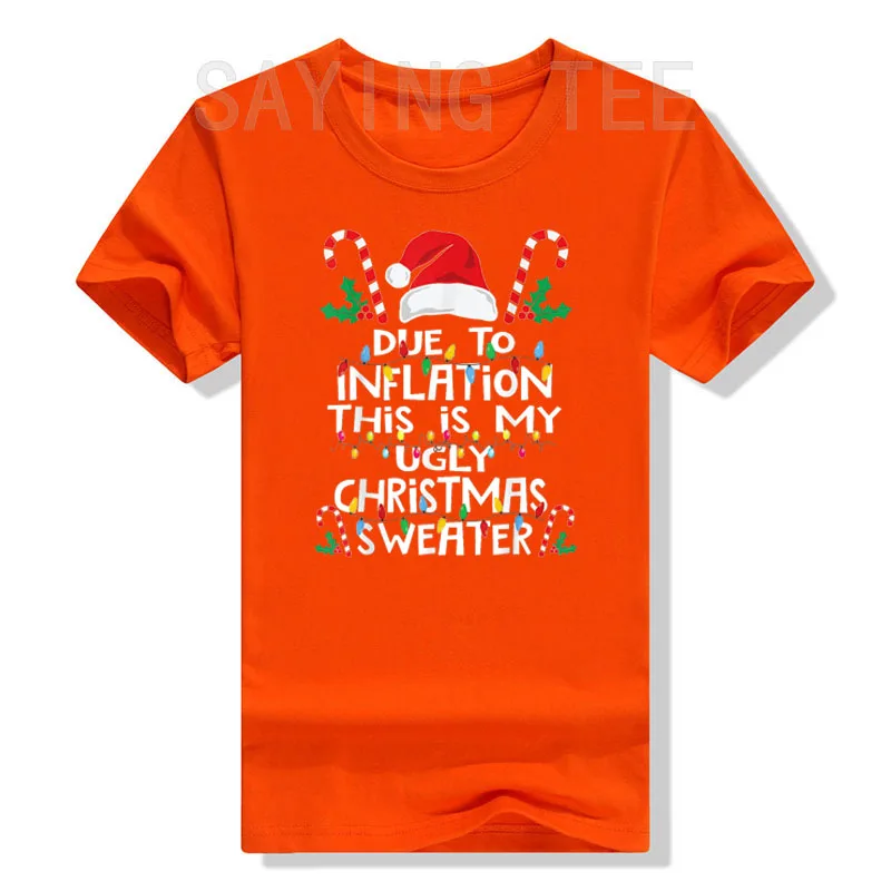 Funny Due To Inflation Ugly Christmas Sweaters for Men Women T