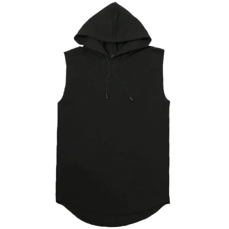 Solid Color 2023 New Brand New Men's Tank Tops Vest Sleeveless Tees for Male Hooded Man Vests Tops Hip Hop Men Tank Top T Shirt