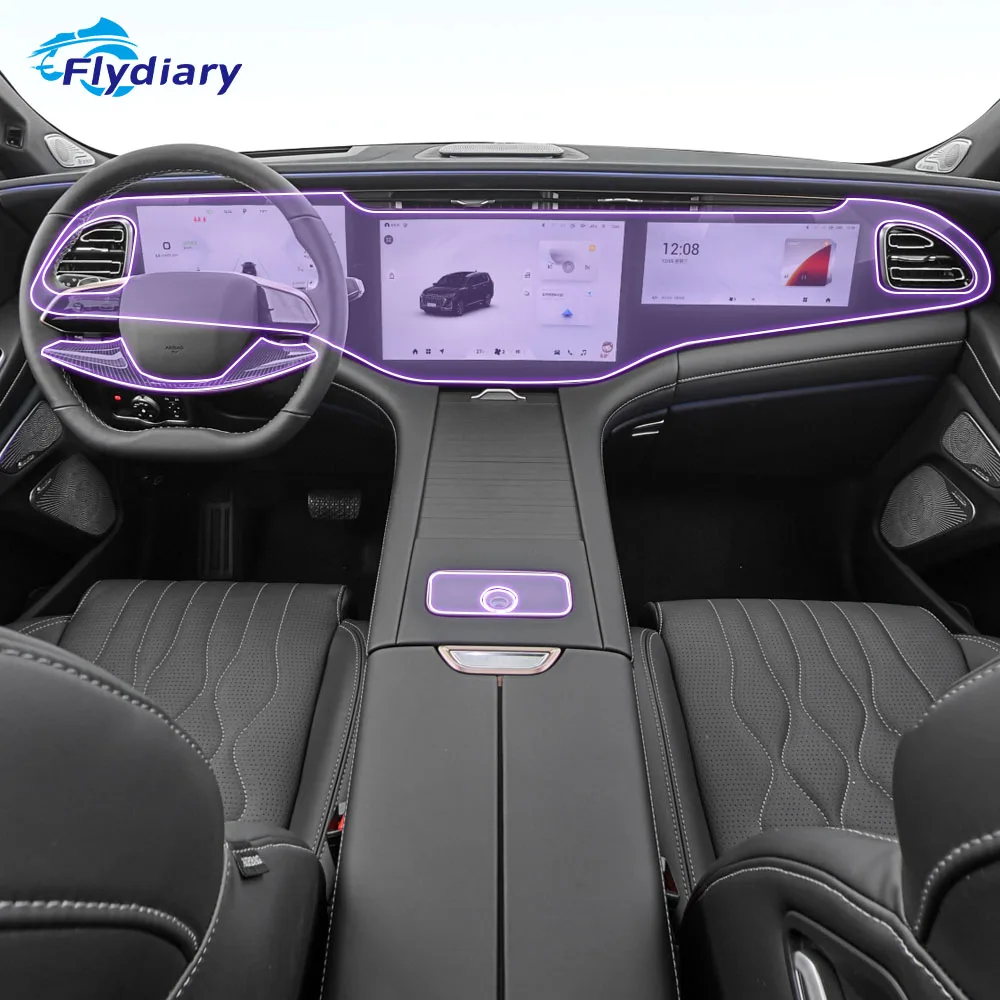 Прозрачная защитная пленка из ТПУ для салона автомобиля EXEED VX 2023-2024, наклейка против царапин, ЖК-экран, пленка PPF