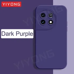 Sleek Liquid Silicone Soft Square Case by YIYONG - Premium Protection for OnePlus 9 (CN) (Dark Purple)