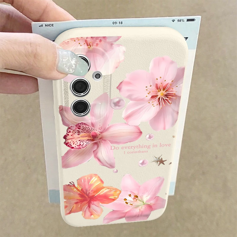 Elegant Pink Lily Flower Case - Chic and Stylish Smartphone Cover