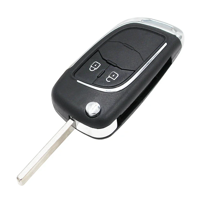 2 Button Modified Flip Folding Key Shell case fob for Chevrolet Aveo Cruze Orlando Trax Uncut HU100 Blade