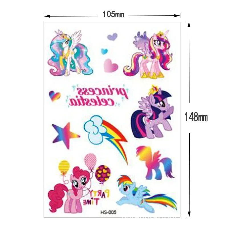 Tattoo Sticker 1Pcs Glitter Cartoon Unicorn Mermaid Temporary Waterproof Art Fake Decoration