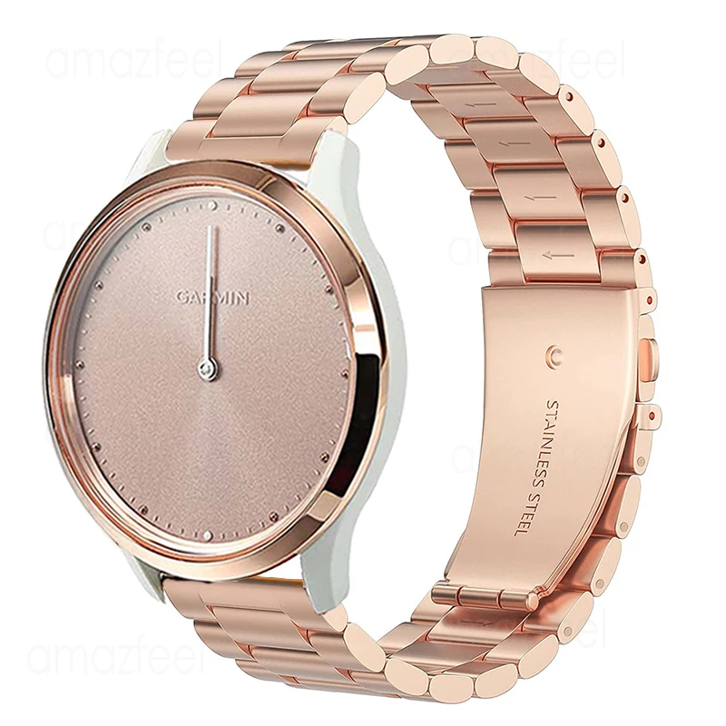 MGTCAR Milanaise Armband Für Garmin Uhren - Edelstahl, Quick Release, Für Vivomove & Vivoactive