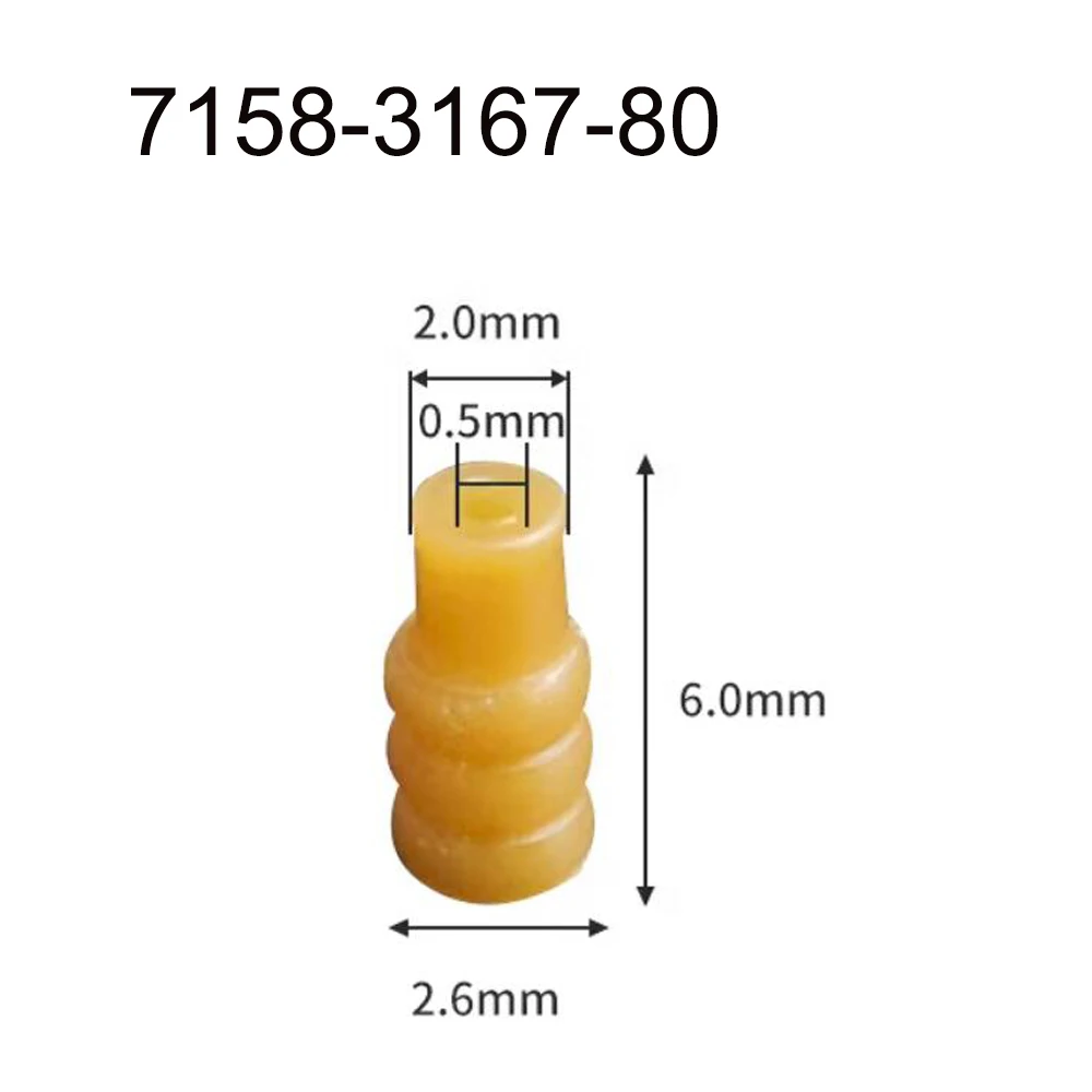 

5000PCS 7158-3167-80 Rubber seals female Male connector series yellow red Rubber seals -0.6 connector terminal Solid blocking