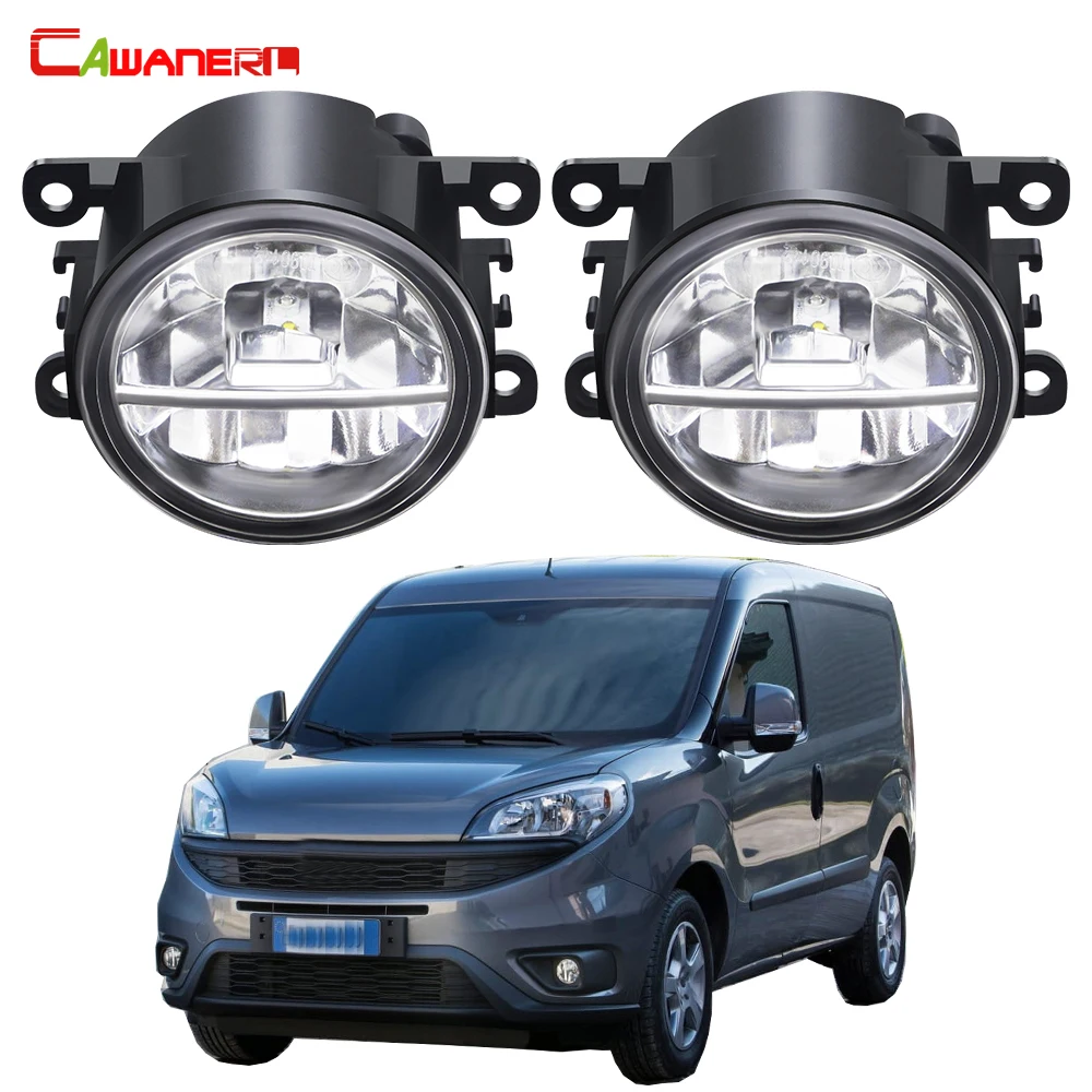 2 X Gruppo Fendinebbia A Led Esterno Per Auto Per Fiat Doblo (263 _) 2010-2023 30W H11 Fendinebbia Drl 6000Lm
