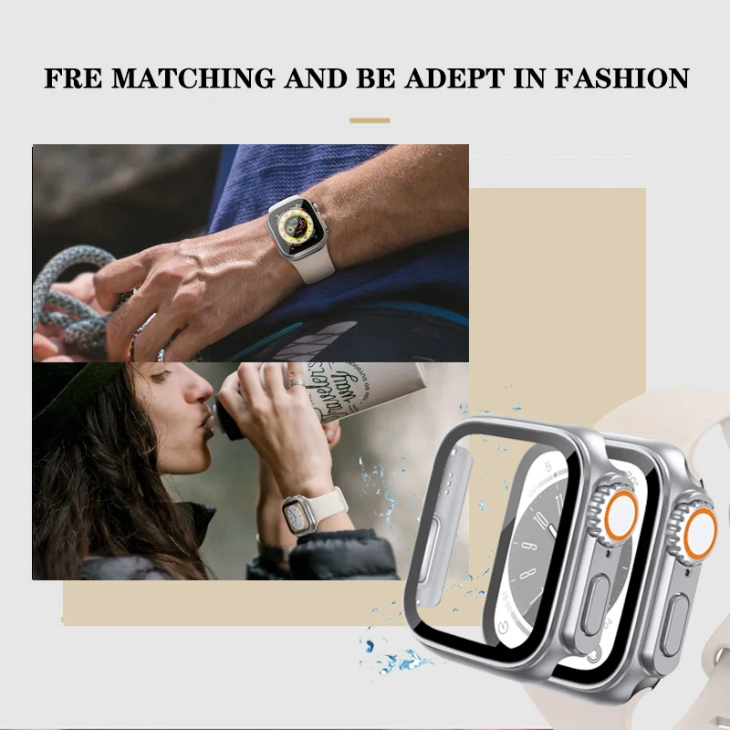 Premium Apple Watch Glass Screen Protector and Case Bumper Cover