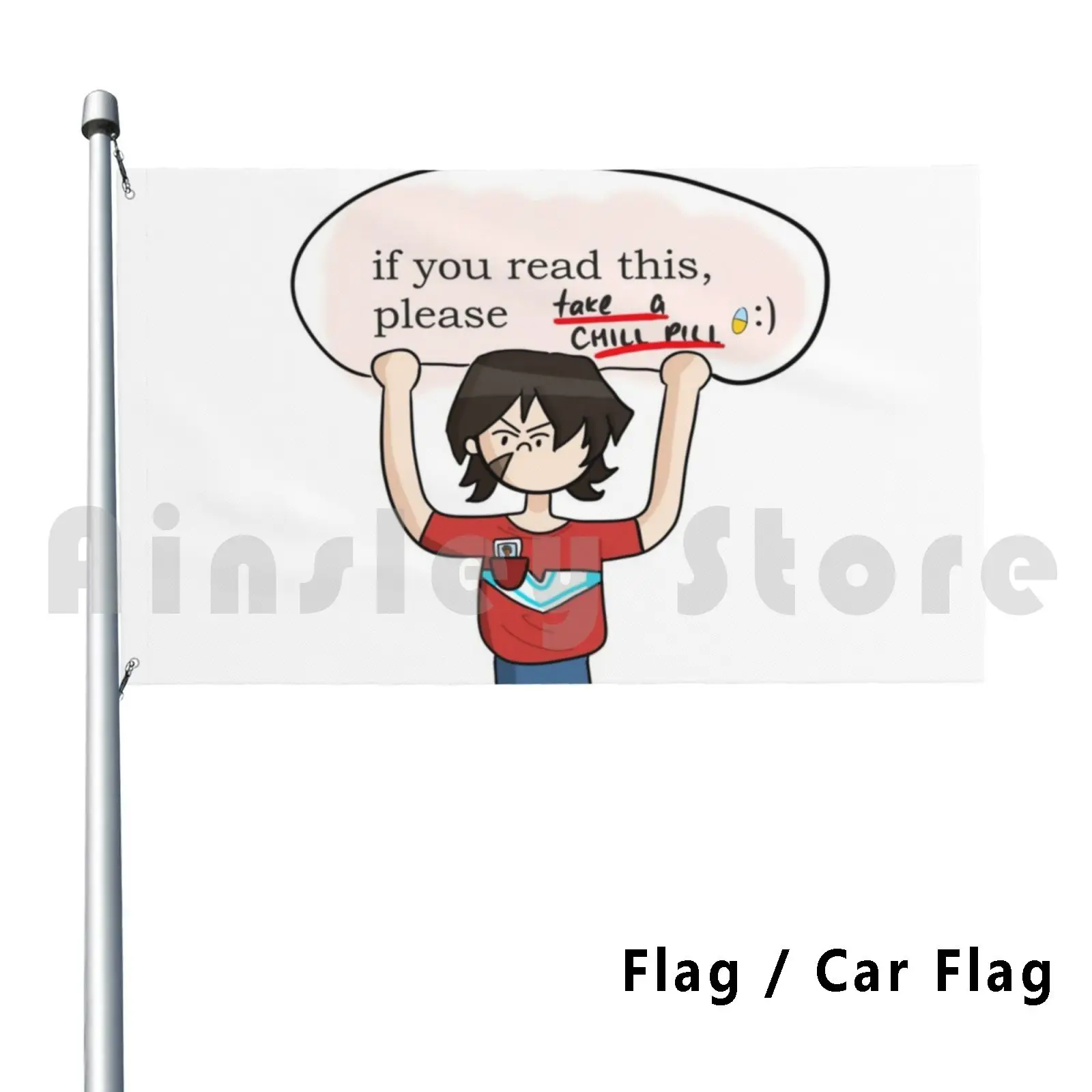 Flag Car Flag Chill Pill Keith 671 Voltron Cartoon Funny Chillpill Memes Keithkogane Red Lion