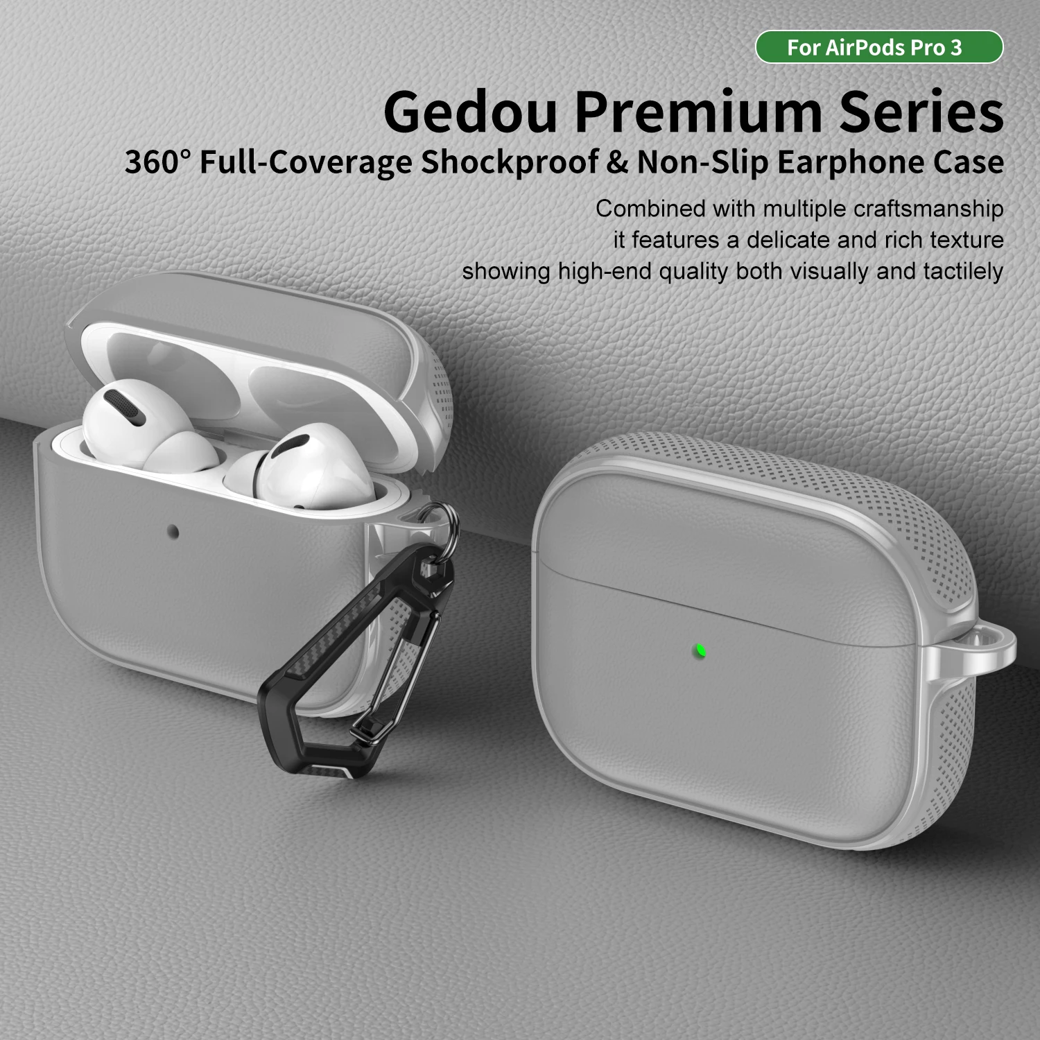 Ledertextur-Hülle für Apple Airpods 1 2 3 4 Pro Air Pods Kabellose Bluetooth-Kopfhörer Schutzhülle Diebstahlsichere Kopfhörertasche