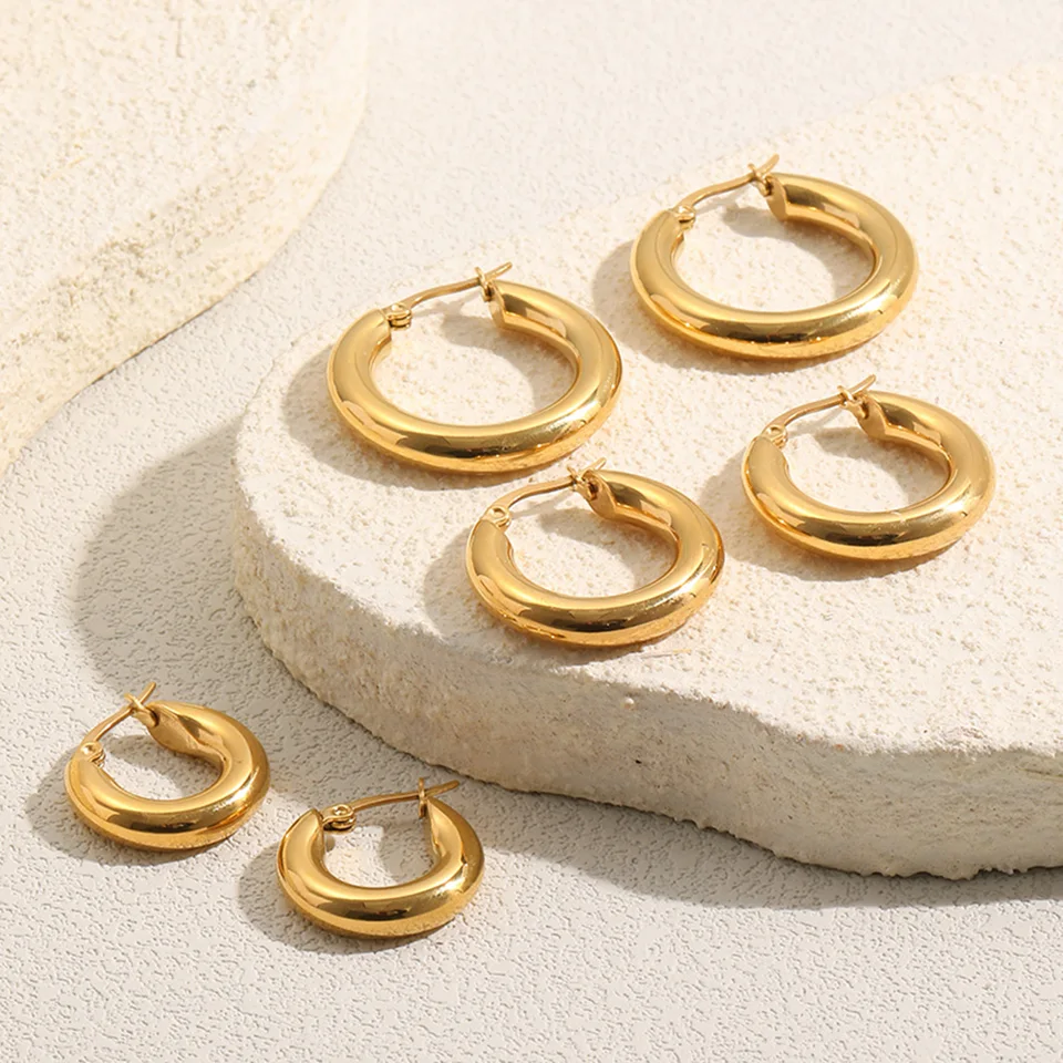 Orecchini Cerchio Da 14K Gold Filled 7 Misure Design Minimalista Ipoallergenici Boho Da 12,81 € | DHgate
