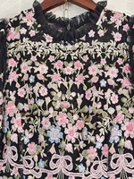 فستان مطرز بالورود متوفر بألوان 6