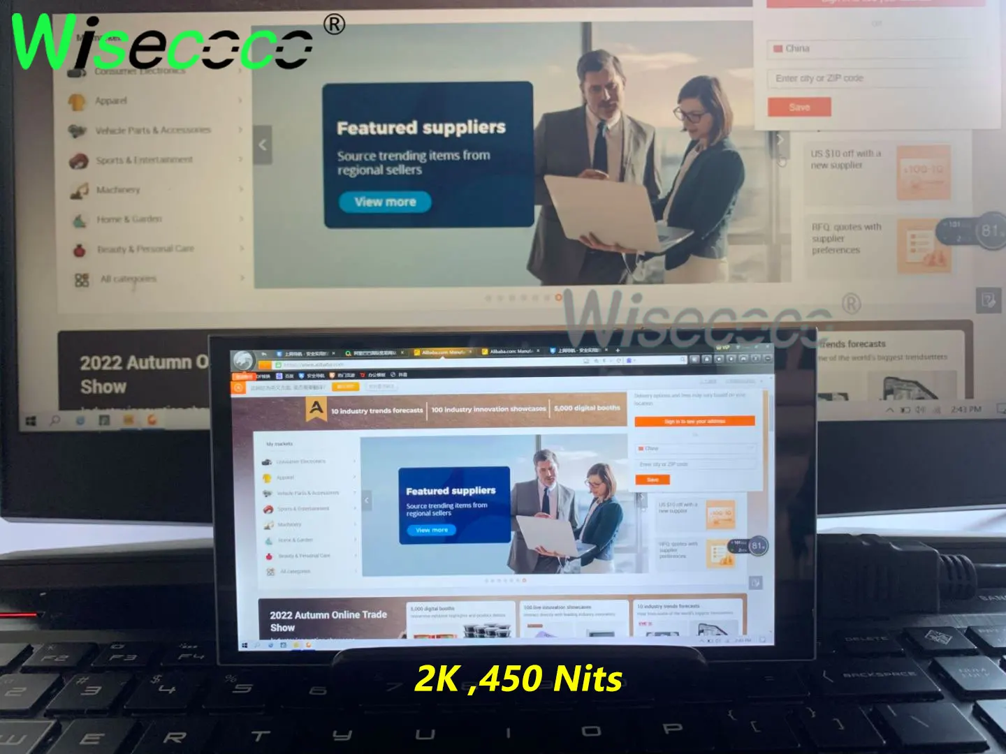 ޴   ͸ Ʈ   , 2560x1440 º , Wisecoco  LCD , 6 ġ, 2K