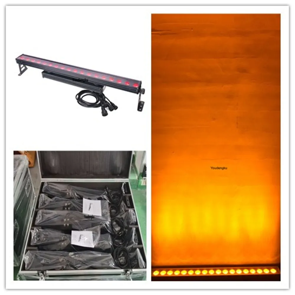 

4 pieces with flightcase Waterproof ip65 led lighting wall wash rgbw Outdoor 18*10w rgbw 4 in 1 Dmx Led Wall Washer Light