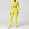 Customized LOGO womens new tight seamless back yoga suit womens casual hip-lifting micro-sports suit  Two piece set 5
